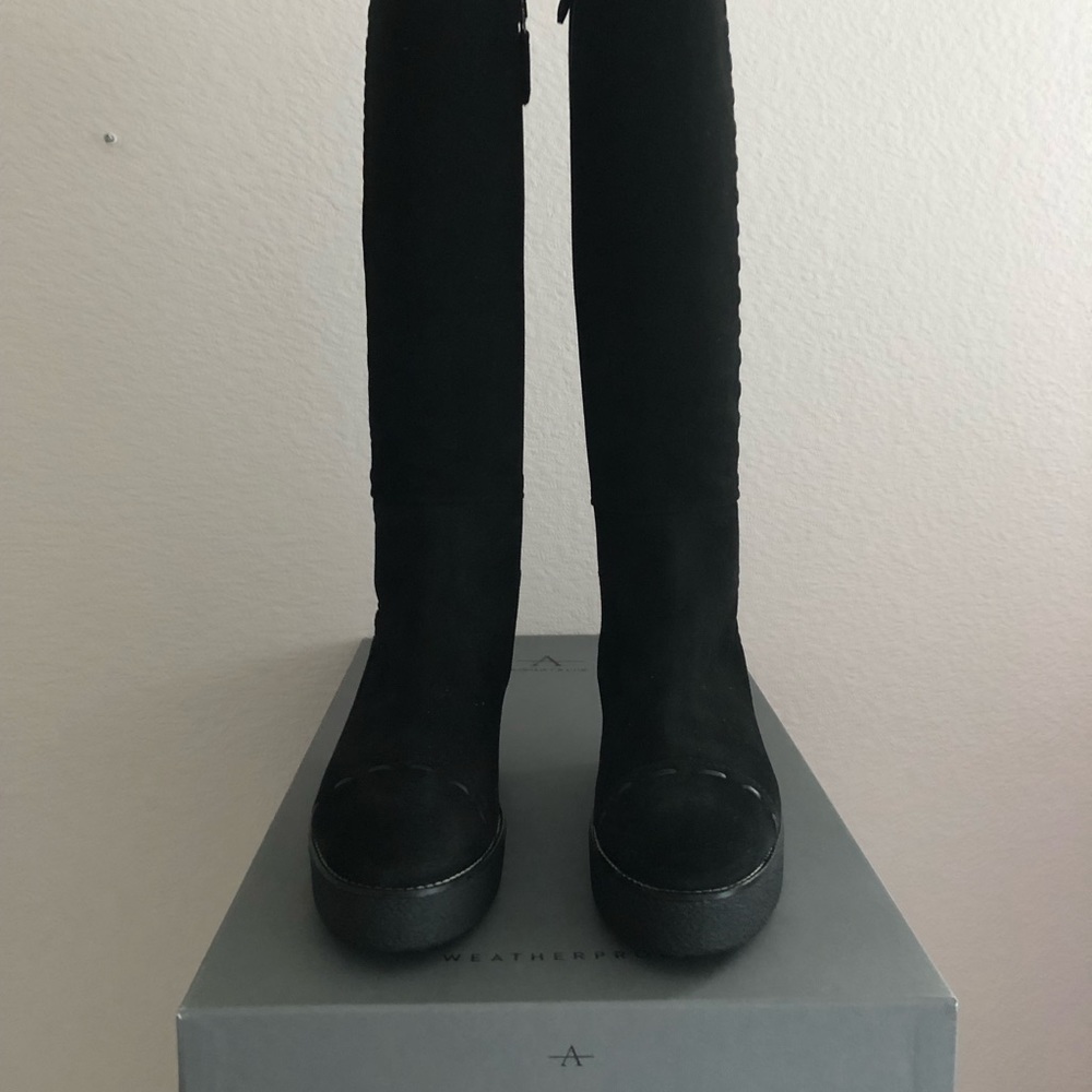 New Aquatalia Venus Black Tall Boots, Size 9.5 - Picture 12 of 13